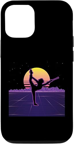 Funda para iPhone 12/12 Pro Retro Baton Twirling Majorette Baton Twirler