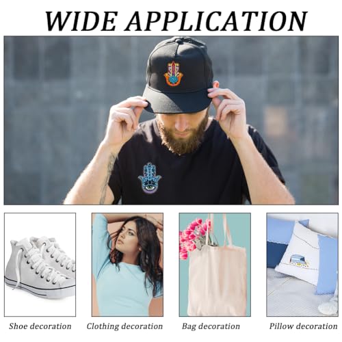 Écusson œil de Fatima patch brodé main pour customisation robe et veste - 7