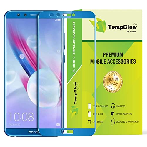 Image of Screen Protector for Huawei Honor Play (Blue) Tempered Glass Edge-to-Edge 6D Screen Guard With Installation Kit