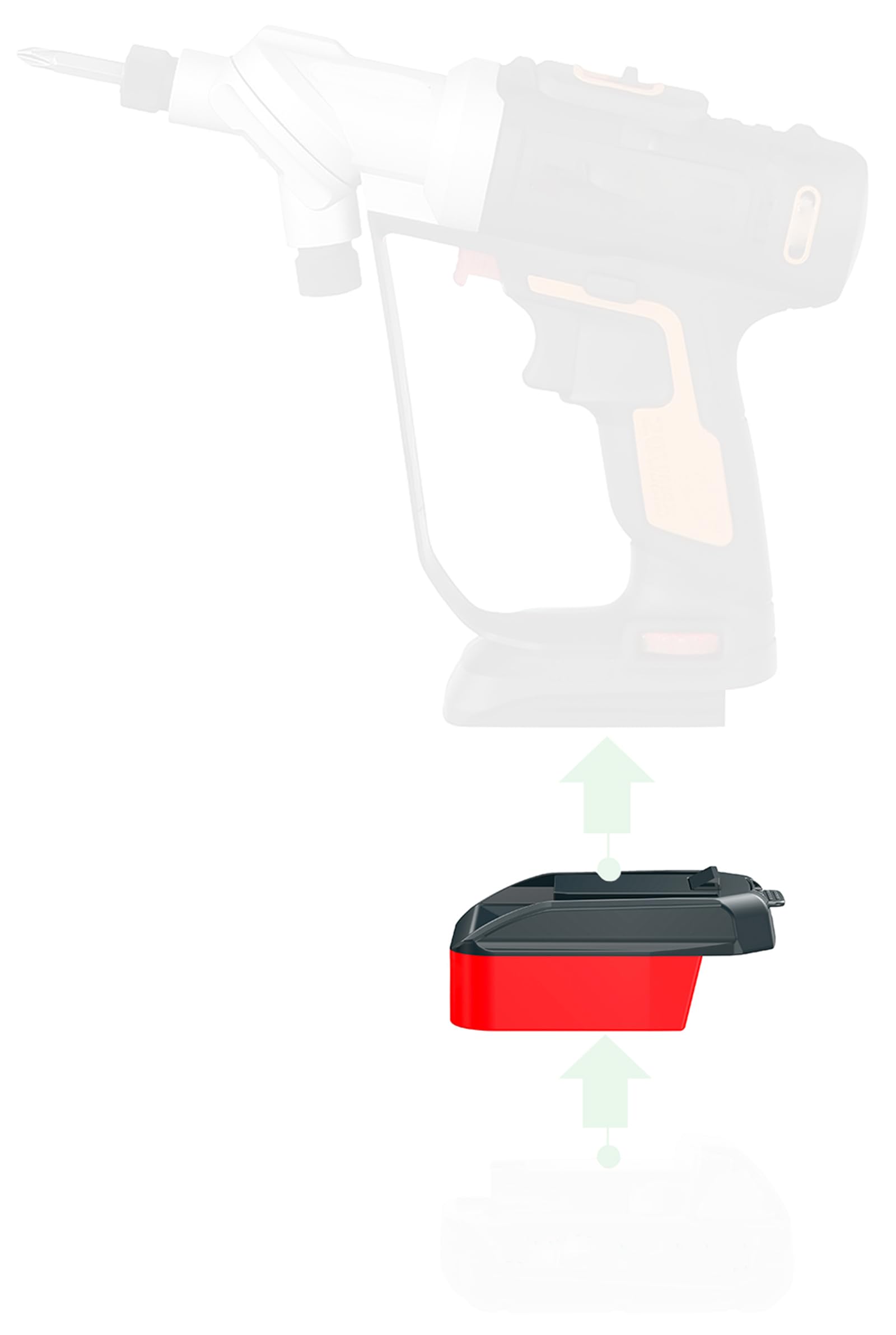 Adapter for Worx 20v USA Version Type Tools to Used for Milwaukee M18 Batteries (No Charging Function) - 1 Adapter Only