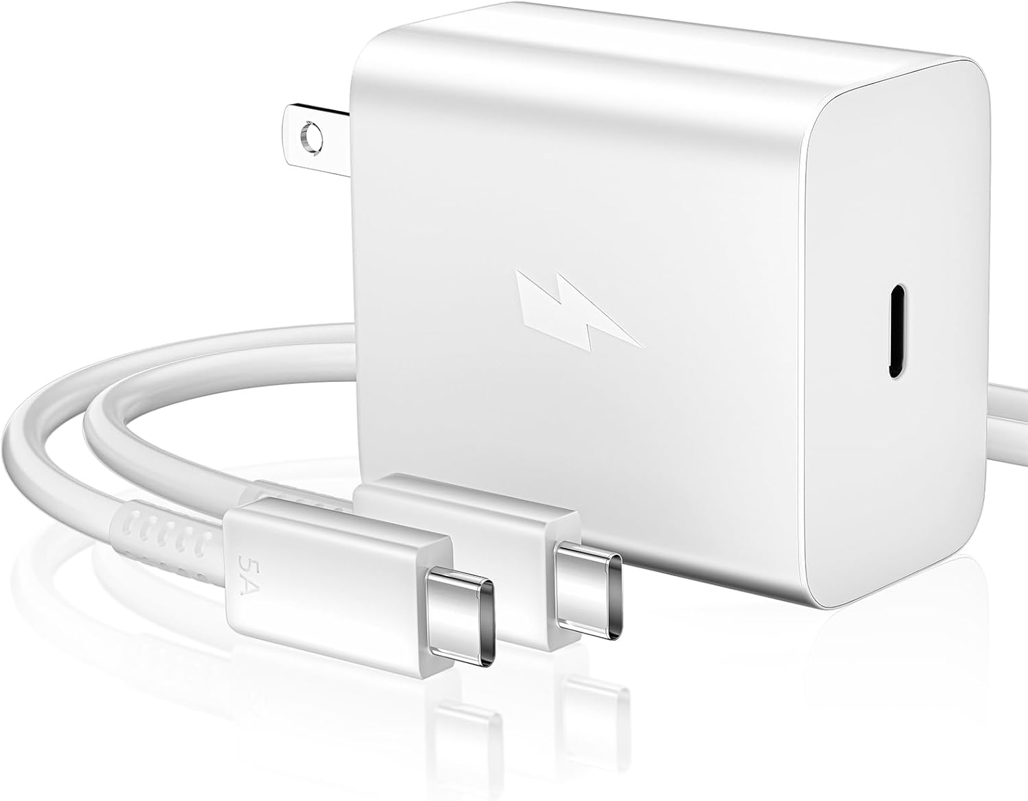 60W USB C Charger for Samsung S26 Super Ultra Fast Charging, 45W 25W Charge for Galaxy S25 Edge S24 Type C Adapter with 3FT USBC to USBC Cord Home Office School Phone Wall Block White