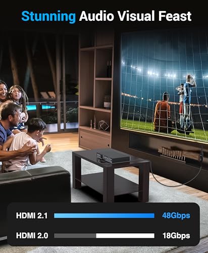 Cable extensor HDMI 8K BlueRigger de 45 cm para TV Stick y consolas PS5 4