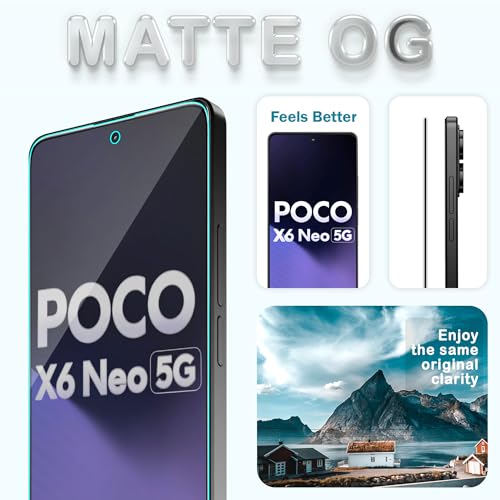 Image of ArmourPro Matte Gaming Tempered Glass Compatible for Poco X6 Neo and Redmi Note 13 Pro (6.67 Inch) Edge-to-Edge Protector Coverage with Installation kit| Anti-Glare and Anti-Fingerprint
