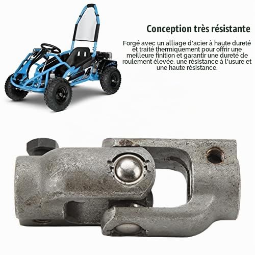 30T 14 Mm Joint Universel de Direction, en Alliage D'acier de Direction Robuste Joint Universel D'accouplement D'articulation de Direction pour Go Karts ATV UTVs Traité Thermiquement