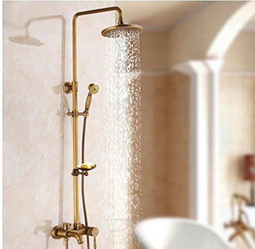 Ensemble de douche rétro chic en laiton antique de qualité supérieure pour salle de bain