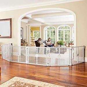 Toddleroo by North States Superyard 6 Panel Baby Play Yard/Barrier & Wall Mount Kit, Made in USA: Extra wide barrier or…