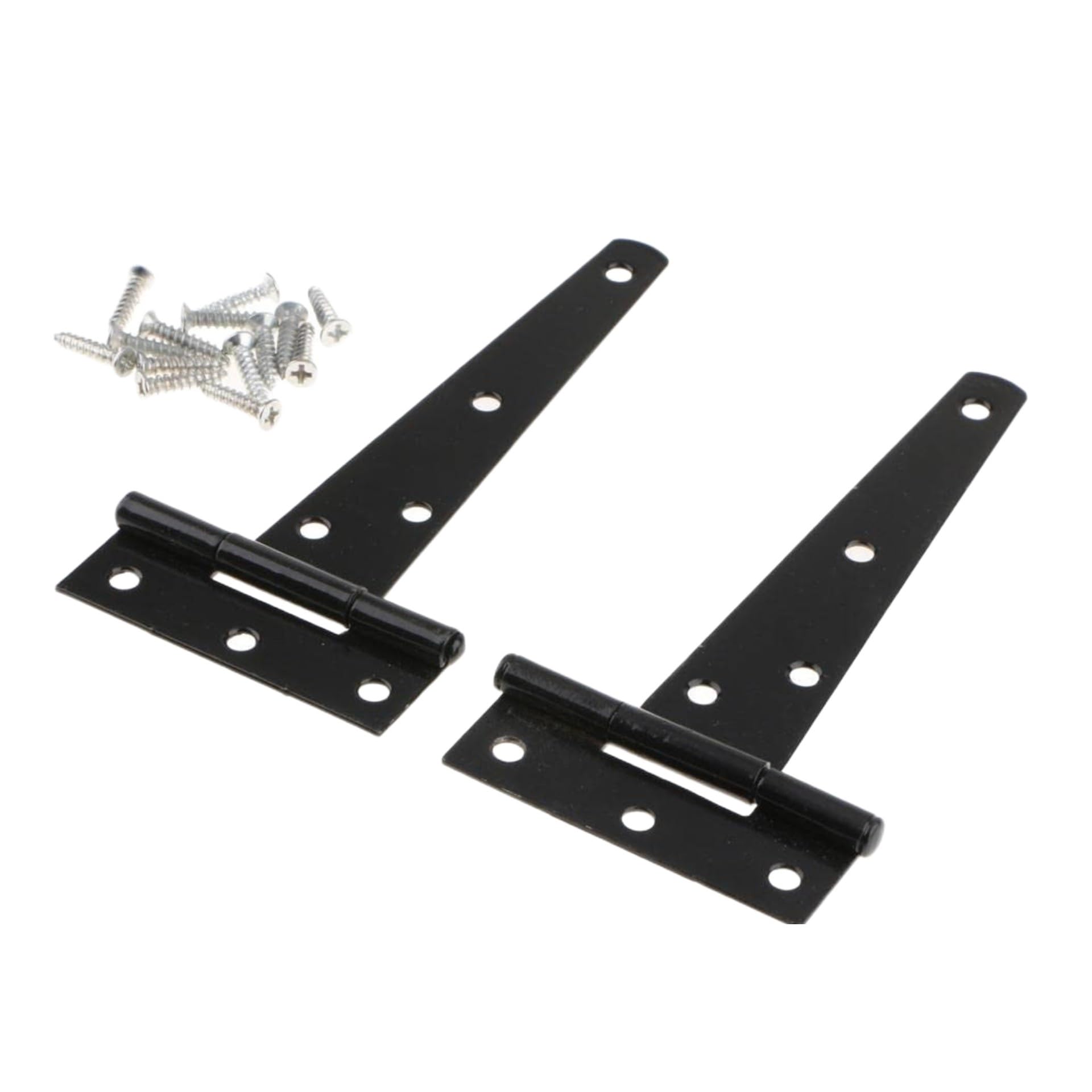 Cozy Corner 6 Inch Heavy Duty T Hinge Black Polished Finish | Gate/Door/Barn Hinge | Set of 2 Pcs | Mild Steel with Screws Included-image-32