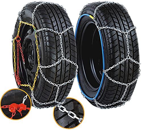 Lescars Anfahrhilfe Auto: Schneeketten Größe S für Reifen 195/65 R15 u.v.m. (Schneeketten Schnellmontage, Auto, Kfz)