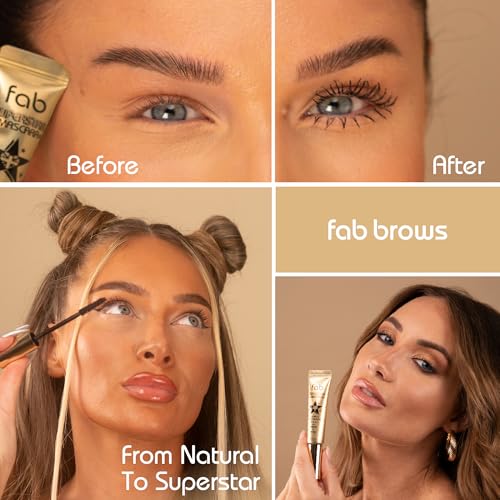Image of Fab Superstar Mascara: Waterproof Volumizing High Lash Lift Beauty Mascara: Black Liquid Mascarra for Bold Volume and Length - Infused with Keratin and Biotin for Longer, Better Defining Lashes - 10ml