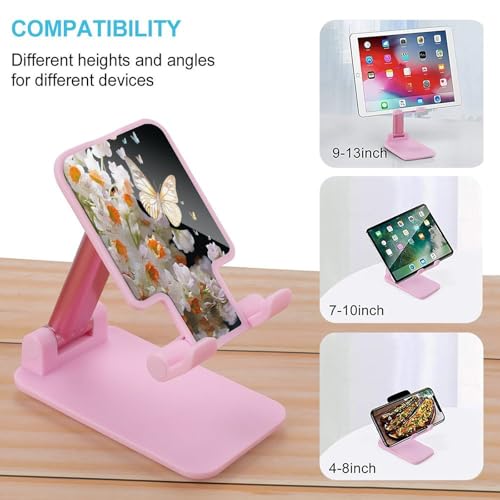 Support téléphone portable pliable et réglable motif fleurs