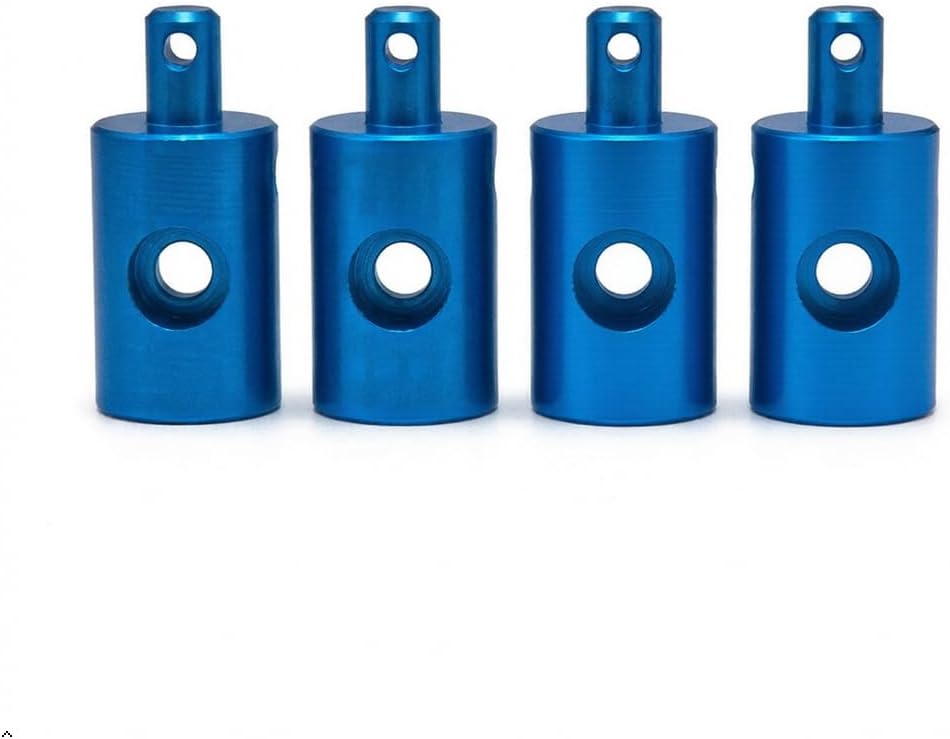 PrecisionGeek โ Tamiya Lunchbox Mounts (Blue, Set of 4) โ CNC Machined Aluminium Shock Mounts for Tamiya Lunchbox, Midnight Pumpkin, Monster Beetle โ RC Upgrade Parts