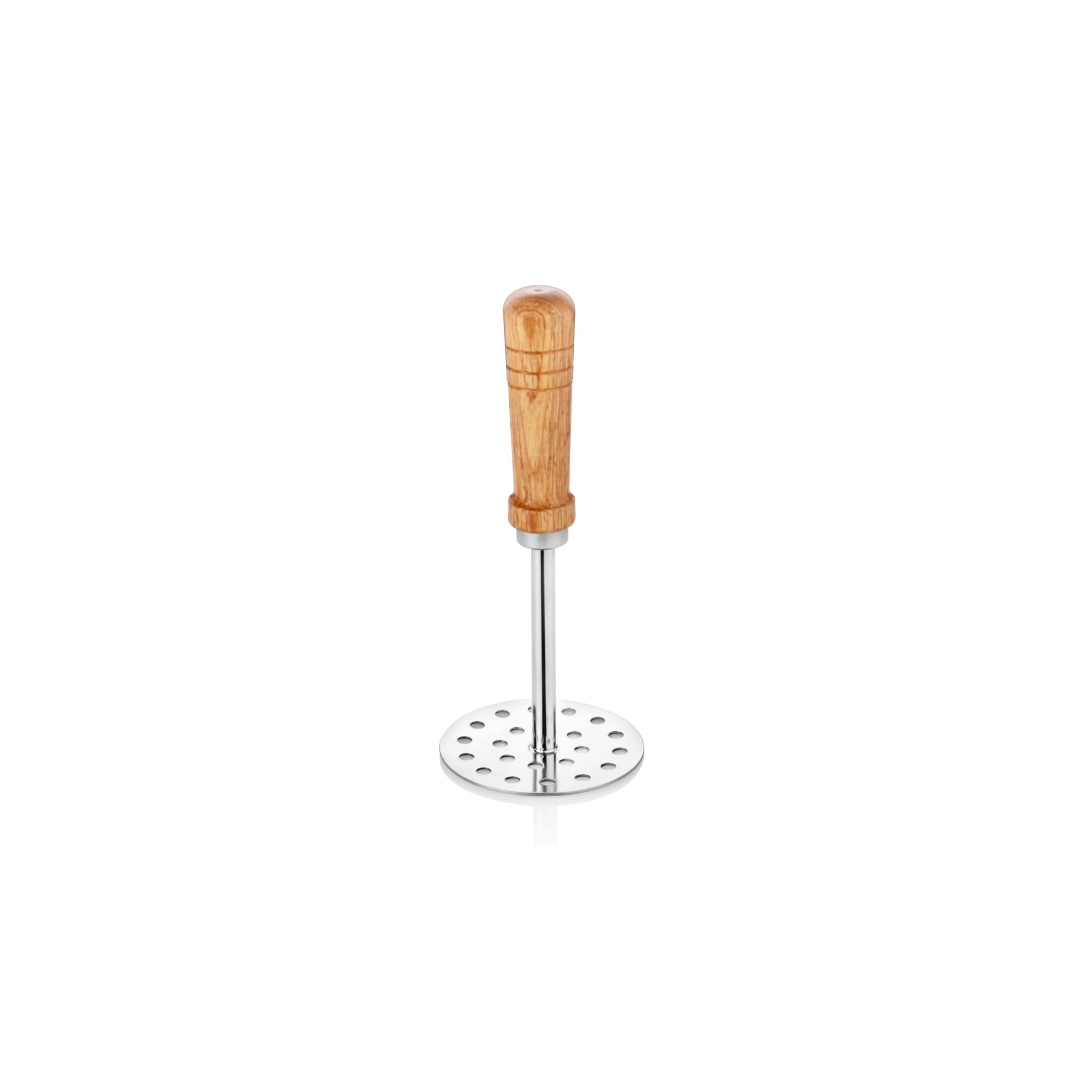 Embassy Stainless Steel Potato Masher with Wooden Handle | Size 3 | Diameter - 8.3 cms | Ideal for mashing Vegetable/Pav Bhaji/Baby Food | Smasher for Kitchen-image-24