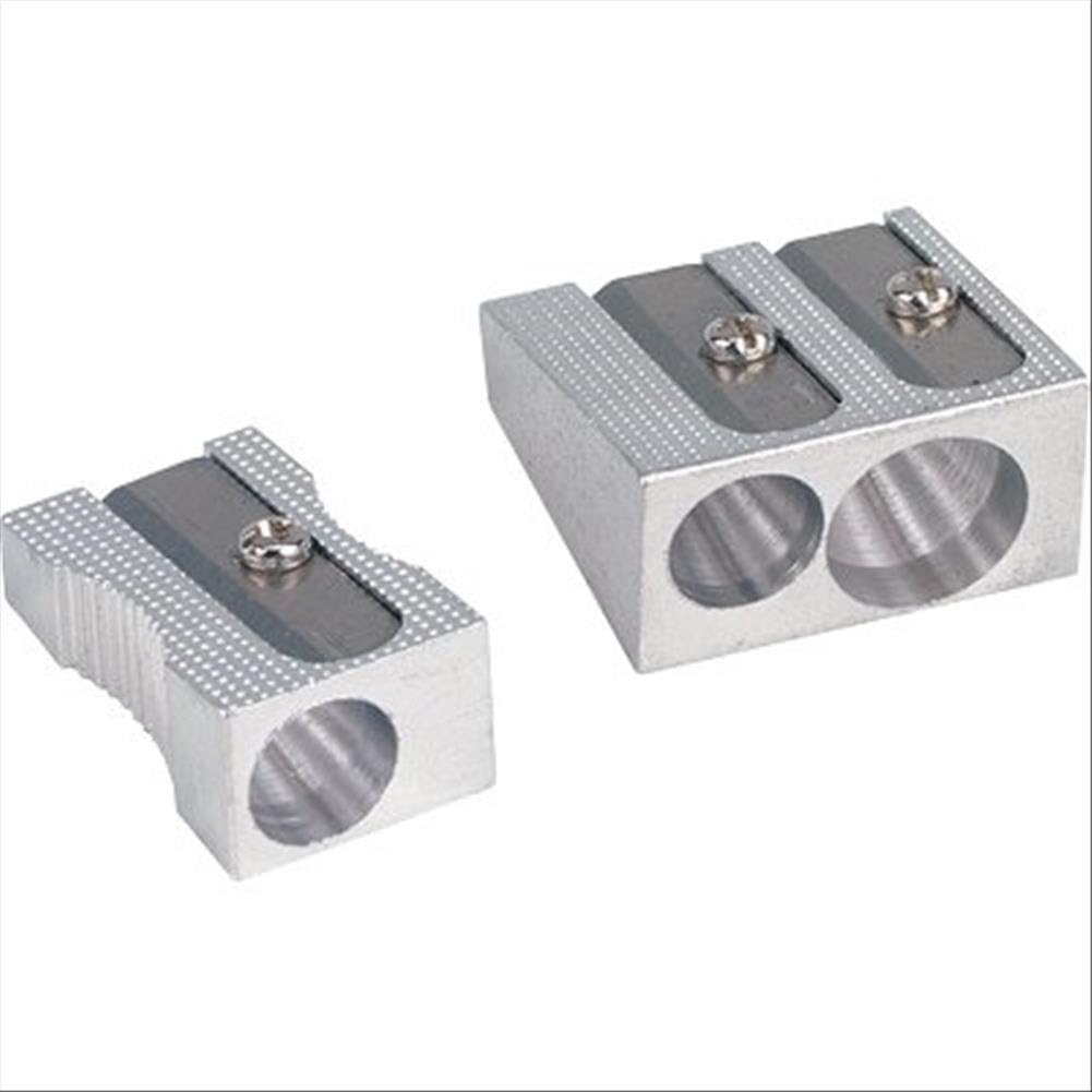 5 Star Pencil Sharpener Pocket-sized Metal for Max. Diameter 8mm Double Hole [Pack of 5]