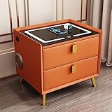 Dotée d'un plateau en verre trempé pour plus de durabilité et un entretien facile, cette table comprend également un rétroéclairage LED à 3 couleurs avec des effets d'éclairage réglables. Avec un espace de rangement spacieux comprenant un tiroir à 2 couches et un rangement sur le comptoir, cette table est parfaite pour être utilisée comme armoire de rangement ou table d'appoint.