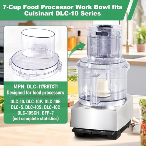DLC-10 Series Work Bowl Cover 7-Cup DLC-117BGTXT-1 Food Processor Replacement Parts for Tritan Cuisinart,This Cover Features 4 Tabs On The Bottom Rim,Will Only Work With a Tritan Workbowl by folosem - Image 3