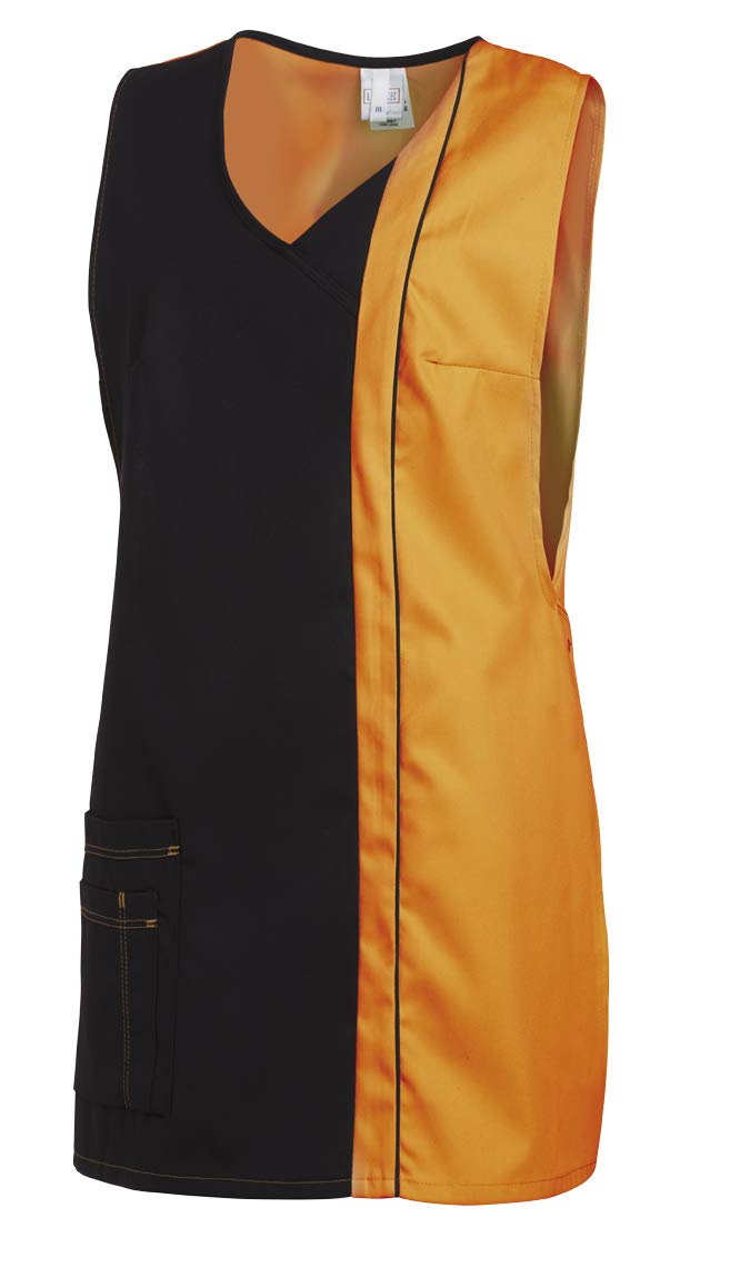 Grembiule con casula da donna II = 42-48 nero/arancione