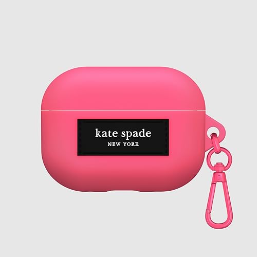 Vista 60 de kate spade new york Funda protectora para AirPods Pro con llavero – Rosa floral, compatible con AirPods Pro de 2ª y 1ª generación Rosa floral