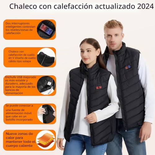 Chaleco calefactable USB unisex para invierno y montaña 2