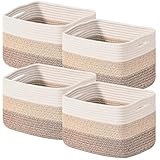 Photo Gallery icerzcz cestini per scaffali, cestini portaoggetti per mensole, cesti intrecciati per stoccaggio, cesti in corda di cotone con manici per giocattoli, libri, vestiti, 31,8 cm di lunghezza x 23 cm di Photo Gallery icerzcz cestini per scaffali, cestini portaoggetti per mensole, cesti intrecciati per stoccaggio, cesti in corda di cotone con manici per giocattoli, libri, vestiti, 31,8 cm di lunghezza x 23 cm di