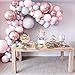 Luftballons Rosa Grau Pastell, Luftballons Rosegold 4D für Mädchen Jungen Geburtstagsdeko Babyparty Hochzeit Geburtstag Taufe Party