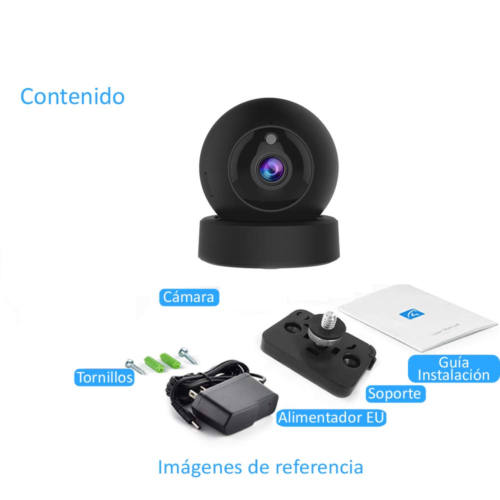 Cámara IP WiFi HD DIYTECH, C43S V2 Vigilancia, Seguridad, Detección Movimiento Humano, visión Nocturna, Compatible iOS y Android. P2P