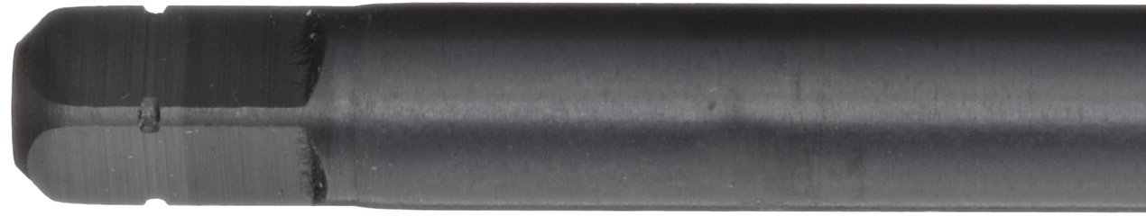 Dormer EX21 Powdered Metal Steel Spiral Flute Threading Tap, Black Oxide Finish, Round with Square End Shank, Modified Bottoming Chamfer, 1/4"-20 Thread Size (Pack of 1)