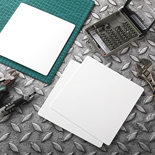 6 Pcs Plastic Flat Blank Plate Wall Hole Cover Ceiling Cover Plate, Circle Electrical Box Cover With 48 Pcs Double Faced Adhesive Tape For Ceilings Or Wall (Square, 7 Inch) #TOP3