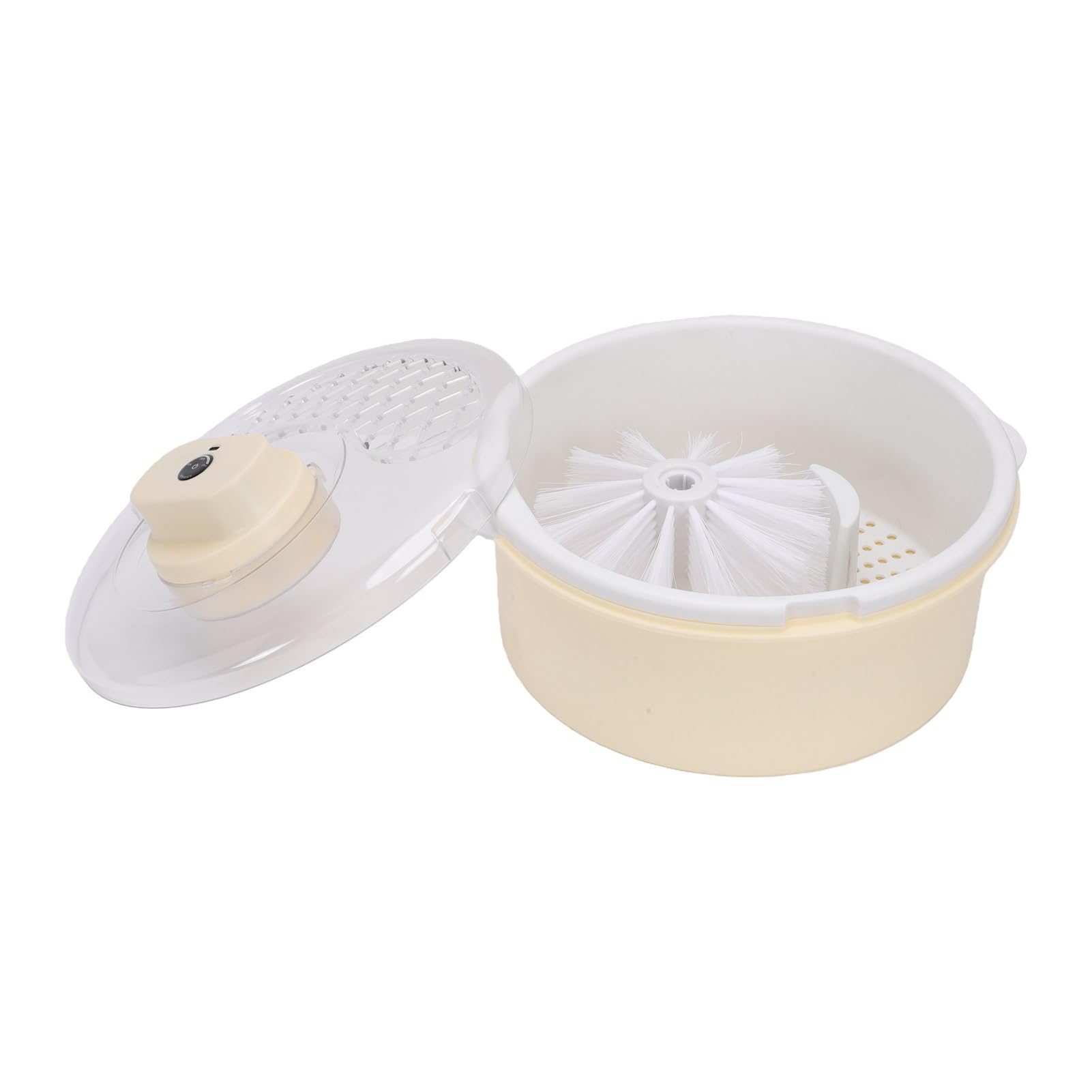 Essoreuse à Salade 4L, Laveuse-sécheuse à Fruits avec Panier Passoire | Batterie 1200 MAh, Rechargeable, Portable, pour Baies Vertes