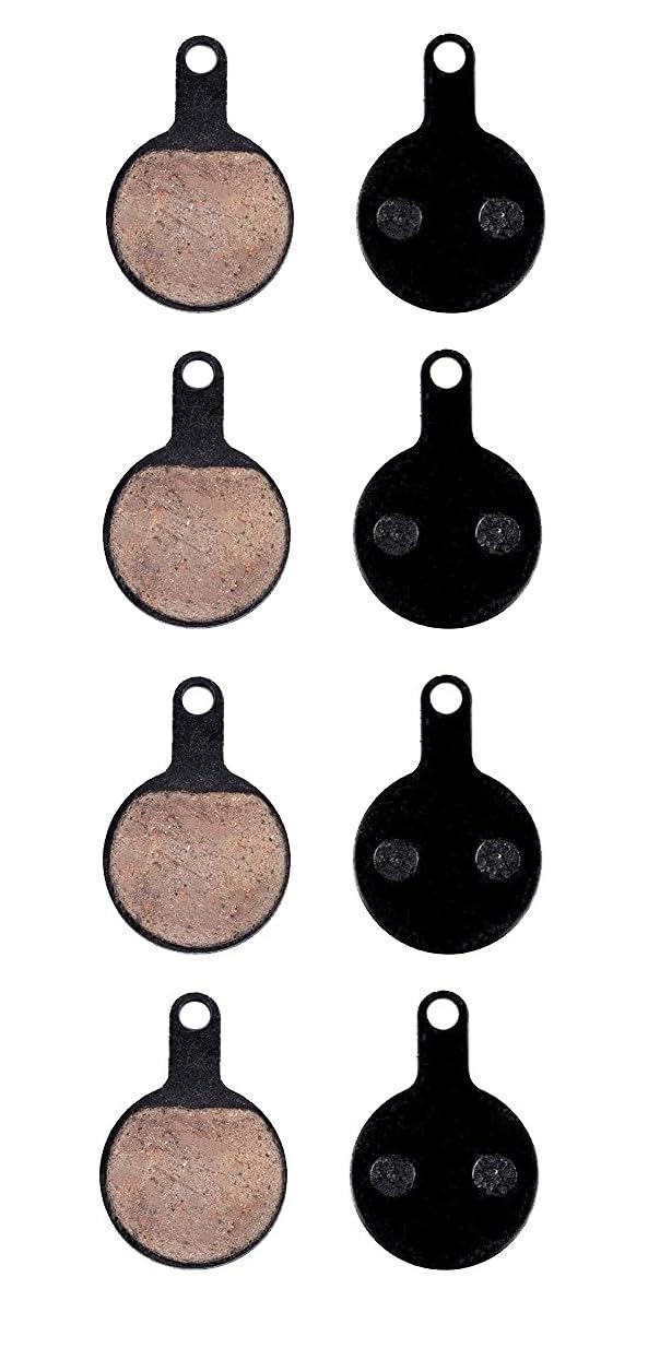 CYBIC Bicycle Disc Brake Pads, Semi-Metallic, Black with Glitter Surface, 4 Sets-image-7