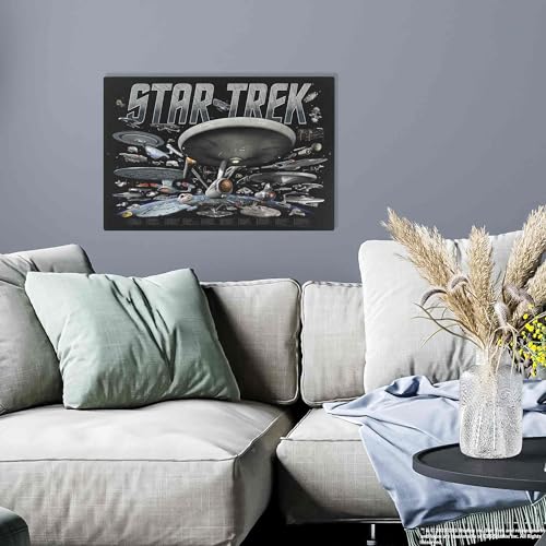Open Road Brands Plaque en métal Star Trek Ships – Décoration murale vintage Star Trek pour cave, salle de cinéma ou chambre à coucher – vue 5