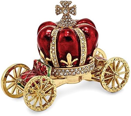 RoxxFine Jewelry Gold Carriage Ring Holder Proposal Jewelry Box BJ2019