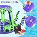 Conderyang Large Octopus Pool 2-in-1 Floating Pool Basketball Hoop Games with Ball Ring Toss Inflatable Water Floats for Adults Family