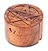 Windalf Schutz Schmuckdose Pentagramm Ø 9 cm Celtic Puzzledose Geschenkdose Schmuckschatulle Handarbeit Holz