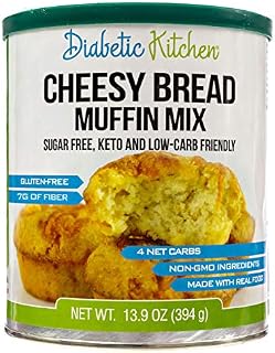 Diabetic Kitchen Gluten Free Cheesy Bread Mix – Keto Friendly Mix Puts Cheesy