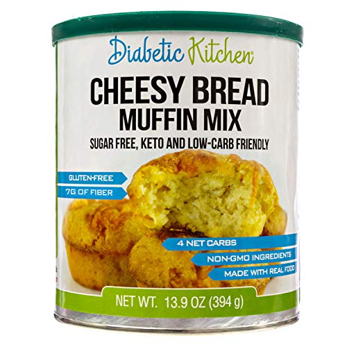 Diabetic Kitchen Gluten Free Cheesy Bread Mix – Keto Friendly Mix Puts Cheesy Bread Biscuits Back On Your Menu – Low Carb, Sugar-Free, Gluten-Free, 7g Fiber, Non-GMO