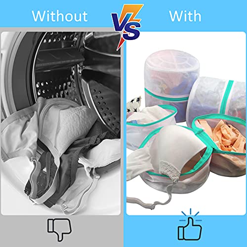 Image of GOGOODA Mesh Laundry Bags for Delicates Durable Protective Wash Bags | Bra Wash Bag Travel Storage Bags for Intimates Lingerie, 4PCS (6.5 * 8in)