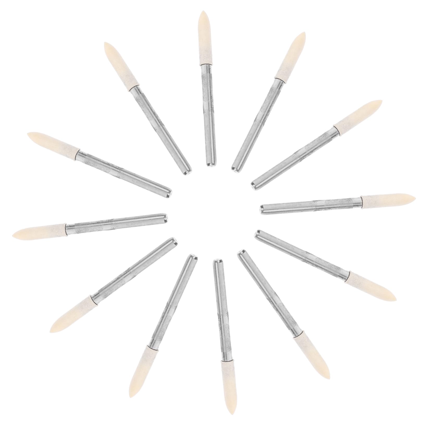 Cabilock 12Pcs Wool Felt Grinding Heads Polishing Bits Buffing Wheels for Jewelry Ceramics Efficient Surface Treatment with Shank for DIY Enthusiasts