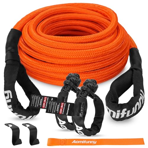 Aomifunny 7/16" x 30ft UHMWPE Tow Rope, 31,200 Lbs Break