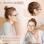 obeoby Sunglass Headbands for Women Girl, 6Pcs Square No Pressure Headbands Non Slip with Teeth, Valentine's Day Gifts for Glasses Wearers - Image 2