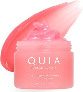 QUIA Collagen Jelly Cream – Lightweight Gel Moisturizer for Glowing, Plump Skin – With Niacinamide and Peptides – Korean Skincare for Daily Hydration