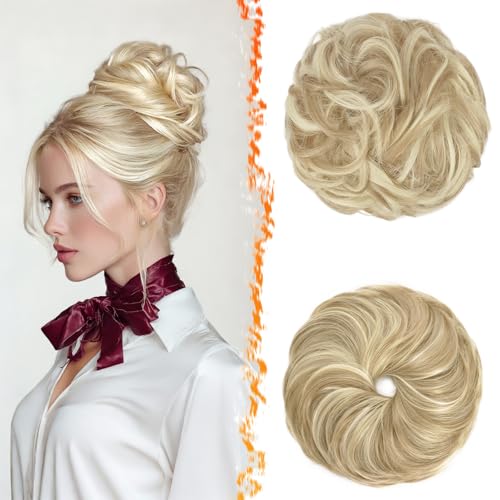 BARSDAR 2 PCS Light Ash Blonde & Bleach Highlights Messy