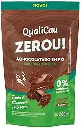 Achocolatado em Pó Zerou 40% Cacau Qualicau 200g