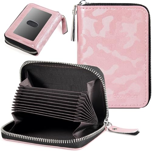 Image of Credit Card Wallet, RFID Card Case Wallet, Zipper Card Cases Holder for Men Women, RFID Blocking, KeyChain Wallet, Compact Size Card Organizer Case for Women