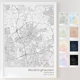 Mapdify Recklinghausen personalisiertes Stadtposter, dein 