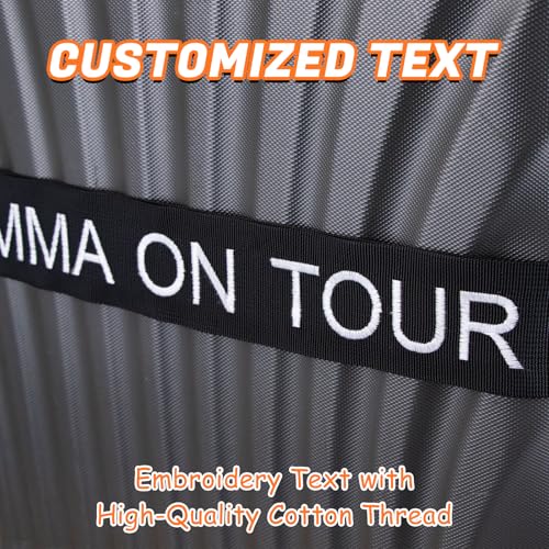 Personalized Luggage Straps for Suitcases 2 Packs Customized Adjustable Suitcase Strap with Embroidery Name/Text, Travel Belt with Quick Release Buckle, Accessory for Travel Bag Closure3