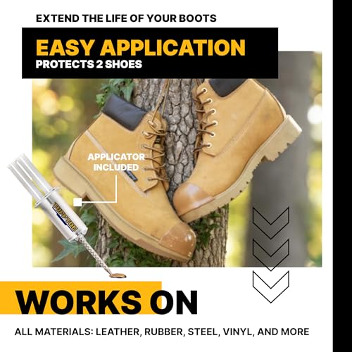 Image of Tuff Toe Boot Protector Guard Cover Dip | Waterproof Shoe Repair Glue Adhesive