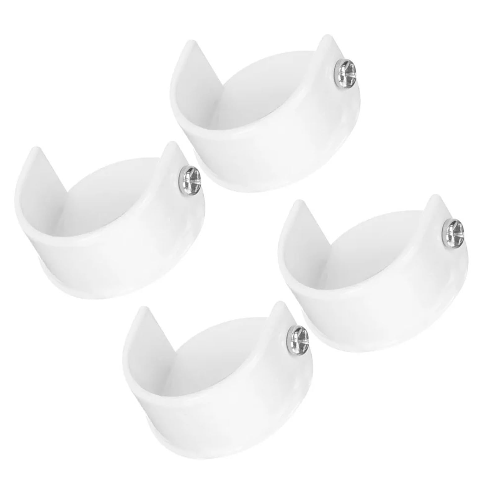 Xavren Curtain Rod Finial Screw 4pcs Curtain Rod Holders Metal Closet Brackets Stable Shower Pole Supports Multipurpose Home Use for Drapery Poles