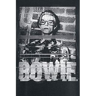 David Bowie Glitchy Femme T-Shirt Manches Courtes Noir Large - Les Beatles, Paul McCartney, John Lennon, RIngo Starr, George Harrison David Bowie Glitchy Femme T-Shirt Manches Courtes Noir Large – Image 3