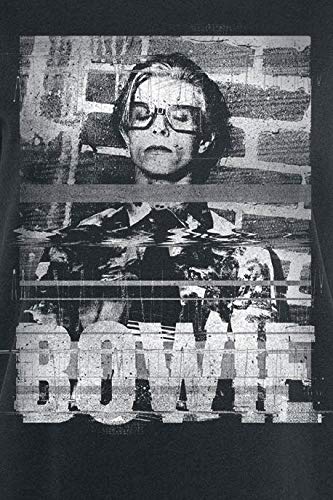 David Bowie Glitchy Femme T-Shirt Manches Courtes Noir Large - Les Beatles, Paul McCartney, John Lennon, RIngo Starr, George Harrison David Bowie Glitchy Femme T-Shirt Manches Courtes Noir Large – Image 4