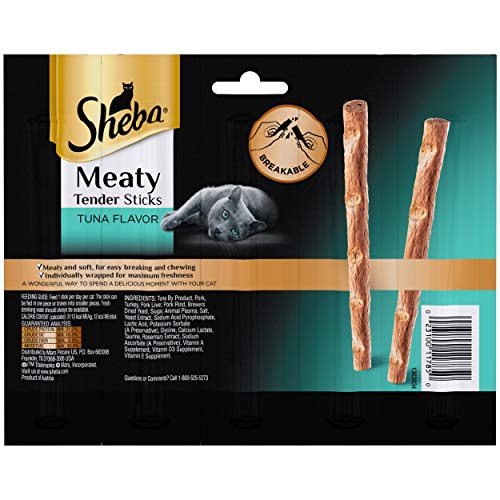 Sheba Meaty Tender Sticks Tuna Flavor Cat Treats (5 Treats), 0.7 Oz - Pack Of 10 #TOP2